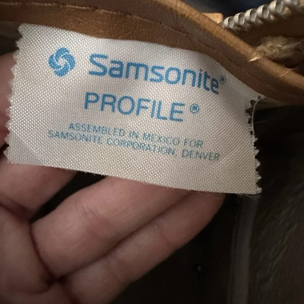 Vintage Samsonite Profile Brown Overnight Carry-On Luggage Bag Retro Mid Century